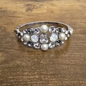 Givenchy Bracelet Silver And White Stones **FLAWED**